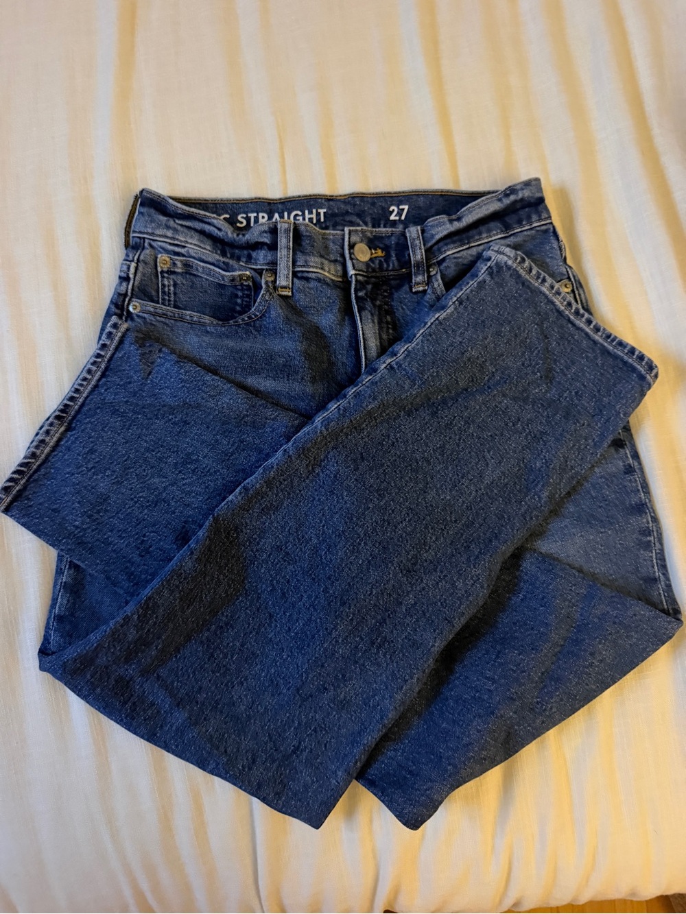 J. Crew Straight-Leg Women’s Jeans in Dark Blue Denim